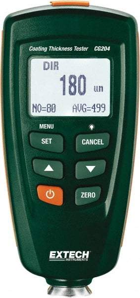 Extech - 19.69 to 49.21 mil Coating Thickness Gage - For Use with Ferrous/Nonferrous Bases - Industrial Tool & Supply
