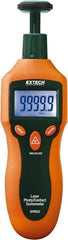 Extech - Accurate up to 0.05%, Contact and Noncontact Tachometer - 6.2 Inch Long x 2.3 Inch Wide x 1.6 Inch Meter Thick, 2 to 99,999 RPM Measurement - Industrial Tool & Supply
