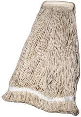 Ability One - 1-1/4" Medium Blended Fiber Cut End Mop Head - 2 Ply, Clamp Jaw Connection - Industrial Tool & Supply