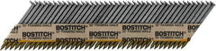 Stanley Bostitch - 11 Gauge 0.131" Shank Diam 3-1/2" Long Framing Nails for Power Nailers - Steel, Bright Finish, Smooth Shank, Angled Stick Paper Tape Collation, Round Head - Industrial Tool & Supply