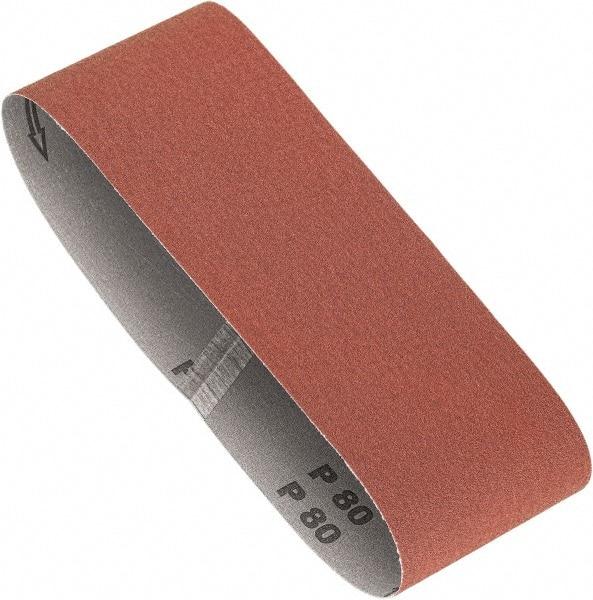 Porter-Cable - 4" Wide x 24" OAL, 80 Grit, Zirconia Alumina Abrasive Belt - Zirconia Alumina, Medium, Coated, X Weighted Cloth Backing, Dry - Industrial Tool & Supply