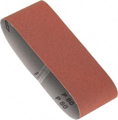 Porter-Cable - 4" Wide x 24" OAL, 80 Grit, Zirconia Alumina Abrasive Belt - Zirconia Alumina, Medium, Coated, X Weighted Cloth Backing, Dry - Industrial Tool & Supply