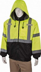 OccuNomix - Size L Cold Weather & High Visibility Jacket - High Visbility Yellow, Polyester, Zipper Closure - Industrial Tool & Supply