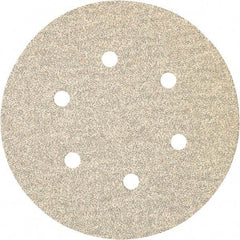 Porter-Cable - 6" Diam, 180 Grit Zirconia Alumina Adhesive PSA Disc - Very Fine Grade, Tan, C Weighted Backing, Flexible, 13,000 Max RPM - Industrial Tool & Supply