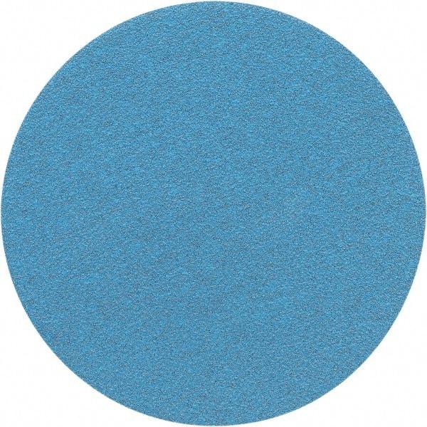 Porter-Cable - 6" Diam, 120 Grit Zirconia Alumina Adhesive PSA Disc - Fine Grade, Tan, C Weighted Backing, Flexible, 13,000 Max RPM - Industrial Tool & Supply