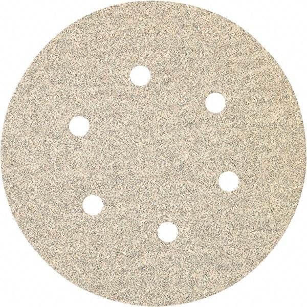 Porter-Cable - 6" Diam, 100 Grit Zirconia Alumina Adhesive PSA Disc - Fine Grade, Tan, C Weighted Backing, Flexible, 13,000 Max RPM - Industrial Tool & Supply