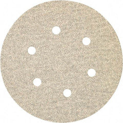 Porter-Cable - 6" Diam, 120 Grit Zirconia Alumina Adhesive PSA Disc - Fine Grade, Tan, C Weighted Backing, Flexible, 13,000 Max RPM - Industrial Tool & Supply