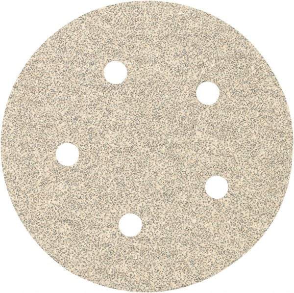 Porter-Cable - 5" Diam, 100 Grit Zirconia Alumina Adhesive PSA Disc - Fine Grade, Tan, C Weighted Backing, Flexible, 13,000 Max RPM - Industrial Tool & Supply
