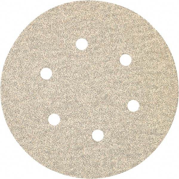 Porter-Cable - 6" Diam, 40 Grit Zirconia Alumina Adhesive PSA Disc - Coarse Grade, Tan, C Weighted Backing, Flexible, 13,000 Max RPM - Industrial Tool & Supply