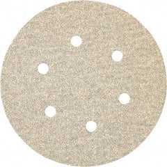 Porter-Cable - 6" Diam, 40 Grit Zirconia Alumina Adhesive PSA Disc - Coarse Grade, Tan, C Weighted Backing, Flexible, 13,000 Max RPM - Industrial Tool & Supply