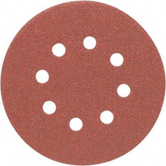 Porter-Cable - 5" Diam, 120 Grit Zirconia Alumina Adhesive PSA Disc - Fine Grade, Tan, C Weighted Backing, Flexible, 13,000 Max RPM - Industrial Tool & Supply