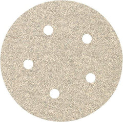 Porter-Cable - 5" Diam, 40 Grit Zirconia Alumina Adhesive PSA Disc - Coarse Grade, Tan, C Weighted Backing, Flexible, 13,000 Max RPM - Industrial Tool & Supply