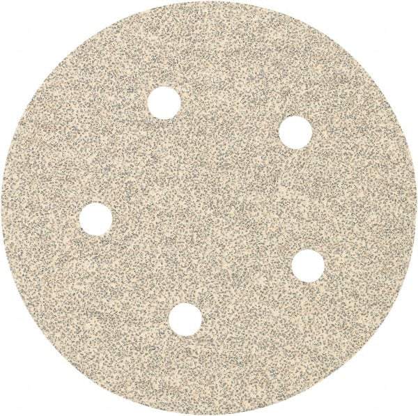 Porter-Cable - 5" Diam, 120 Grit Zirconia Alumina Adhesive PSA Disc - Fine Grade, Tan, C Weighted Backing, Flexible, 13,000 Max RPM - Industrial Tool & Supply