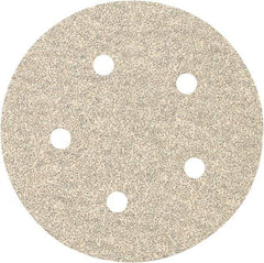 Porter-Cable - 5" Diam, 120 Grit Zirconia Alumina Adhesive PSA Disc - Fine Grade, Tan, C Weighted Backing, Flexible, 13,000 Max RPM - Industrial Tool & Supply
