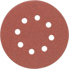 Porter-Cable - 5" Diam, 220 Grit Zirconia Alumina Adhesive PSA Disc - Very Fine Grade, Tan, C Weighted Backing, Flexible, 13,000 Max RPM - Industrial Tool & Supply