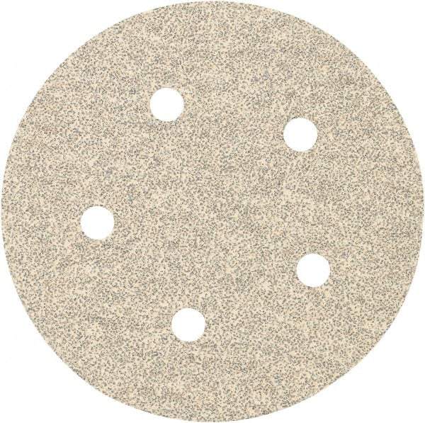 Porter-Cable - 5" Diam, 80 Grit Zirconia Alumina Adhesive PSA Disc - Medium Grade, Tan, C Weighted Backing, Flexible, 13,000 Max RPM - Industrial Tool & Supply