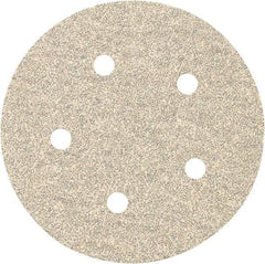 Porter-Cable - 5" Diam, 60 Grit Zirconia Alumina Adhesive PSA Disc - Medium Grade, Tan, C Weighted Backing, Flexible, 13,000 Max RPM - Industrial Tool & Supply