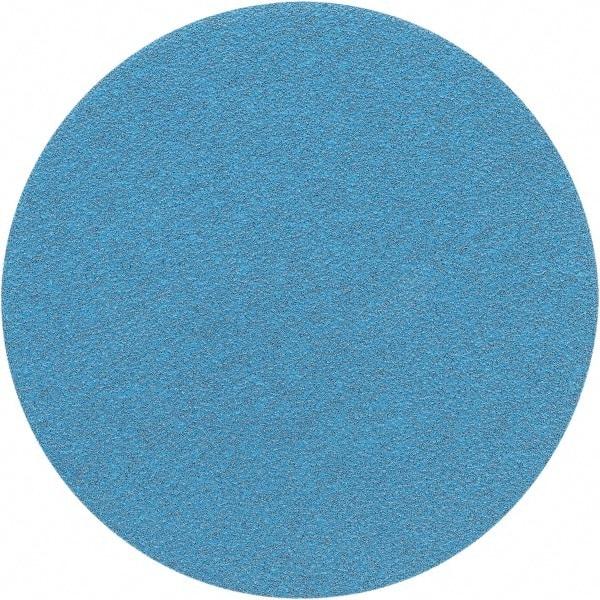 Porter-Cable - 5" Diam, 80 Grit Zirconia Alumina Adhesive PSA Disc - Medium Grade, Tan, C Weighted Backing, Flexible, 13,000 Max RPM - Industrial Tool & Supply