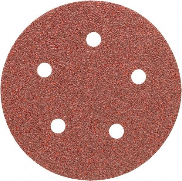 Porter-Cable - 5" Diam, 80 Grit Aluminum Oxide Adhesive PSA Disc - Medium Grade, Tan, C Weighted Backing, Flexible, 13,000 Max RPM - Industrial Tool & Supply