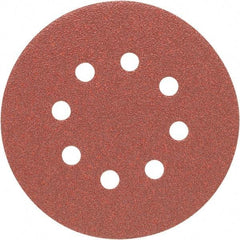 Porter-Cable - 5" Diam, 40 Grit Aluminum Oxide Adhesive PSA Disc - Coarse Grade, Tan, C Weighted Backing, Flexible, 13,000 Max RPM - Industrial Tool & Supply
