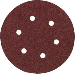Porter-Cable - 6" Diam, 100 Grit Aluminum Oxide Adhesive PSA Disc - Fine Grade, Tan, C Weighted Backing, Flexible, 13,000 Max RPM - Industrial Tool & Supply