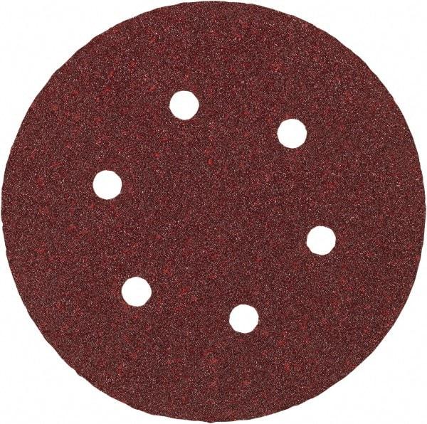 Porter-Cable - 6" Diam, 120 Grit Aluminum Oxide Adhesive PSA Disc - Fine Grade, Tan, C Weighted Backing, Flexible, 13,000 Max RPM - Industrial Tool & Supply