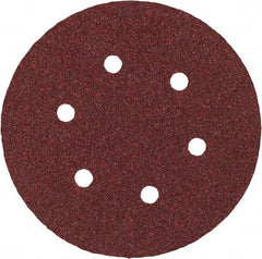 Porter-Cable - 6" Diam, 120 Grit Aluminum Oxide Adhesive PSA Disc - Fine Grade, Tan, C Weighted Backing, Flexible, 13,000 Max RPM - Industrial Tool & Supply