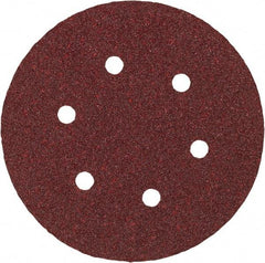Porter-Cable - 6" Diam, 40 Grit Aluminum Oxide Adhesive PSA Disc - Coarse Grade, Tan, C Weighted Backing, Flexible, 13,000 Max RPM - Industrial Tool & Supply