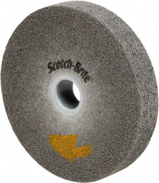 3M - 6" Diam, 3/4" Face Width, 1" Center Hole, Fine Grade, Silicon Carbide Deburring Wheel - Convolute, Soft Density 9 Grade, 6,000 RPM - Industrial Tool & Supply