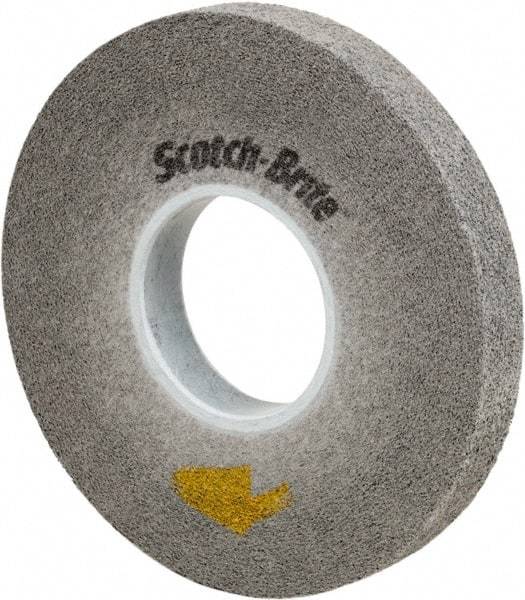 3M - 8" Diam, 3/4" Face Width, 3" Center Hole, Fine Grade, Silicon Carbide Deburring Wheel - Convolute, Soft Density 9 Grade, 4,500 RPM - Industrial Tool & Supply