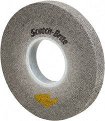 3M - 8" Diam, 3/4" Face Width, 3" Center Hole, Fine Grade, Silicon Carbide Deburring Wheel - Convolute, Medium Density 10 Grade, 4,500 RPM - Industrial Tool & Supply