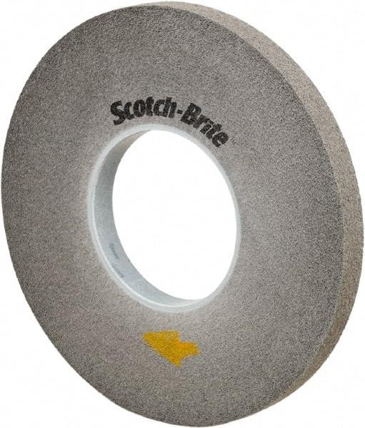 3M - 14" Diam, 1" Face Width, 8" Center Hole, Fine Grade, Silicon Carbide Deburring Wheel - Convolute, Soft Density 9 Grade, 2,550 RPM - Industrial Tool & Supply