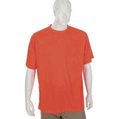 Ergodyne - Size S, Orange, High Visibility, Short Sleeve T-Pocket, - 1 Pocket, Polyester - Industrial Tool & Supply