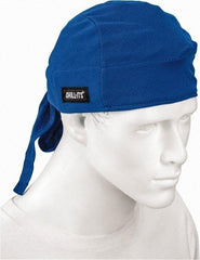 Ergodyne - Size Universal Cooling Tie Hat - Terry Cloth, Tie Closure, Blue, Solid Pattern - Industrial Tool & Supply