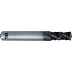 OSG - 3/4-10 UNC, 0.62" Cutting Diam, 5 Flute, Solid Carbide Helical Flute Thread Mill - External Thread, 1.2" LOC, 4" OAL, 5/8" Shank Diam - Industrial Tool & Supply