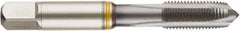 Guhring - 1/4-28 UNF, TiCN Finish, Cobalt Spiral Point Tap - Plug Chamfer, Right Hand Thread, 2-1/2" OAL, 0.629" Thread Length, 0.255" Shank Diam, 2B/3B Class of Fit, Series 4406 - Exact Industrial Supply