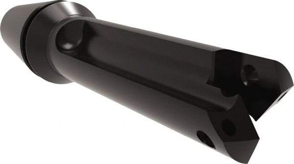 Allied Machine and Engineering - Series 0, 33/64 to 11/16" Diam, ER16 ER Collet, Straight Flute Spade Drill - 1-3/8" Max Depth, 1-57/64" Body Length, 3-5/64" OAL, Short Length, Through Coolant - Industrial Tool & Supply