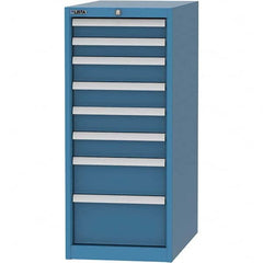 LISTA - 8 Drawer, 45 Compartment Bright Blue Steel Modular Storage Cabinet - Industrial Tool & Supply