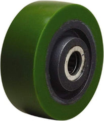 Hamilton - 4 Inch Diameter x 1-1/2 Inch Wide, Polyurethane on Cast Iron Caster Wheel - 675 Lb. Capacity, 1-5/8 Inch Hub Length, 1/2 Inch Axle Diameter, Straight Roller Bearing - Industrial Tool & Supply