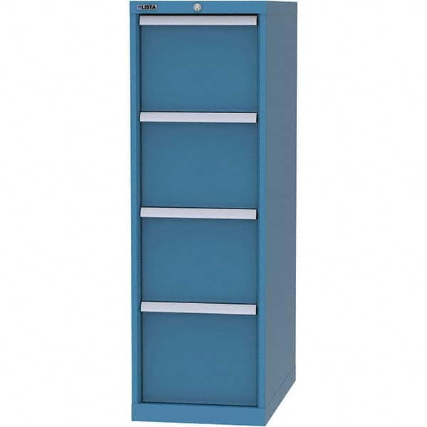 LISTA - 4 Drawer, 45 Compartment Bright Blue Steel Modular Storage Cabinet - Industrial Tool & Supply