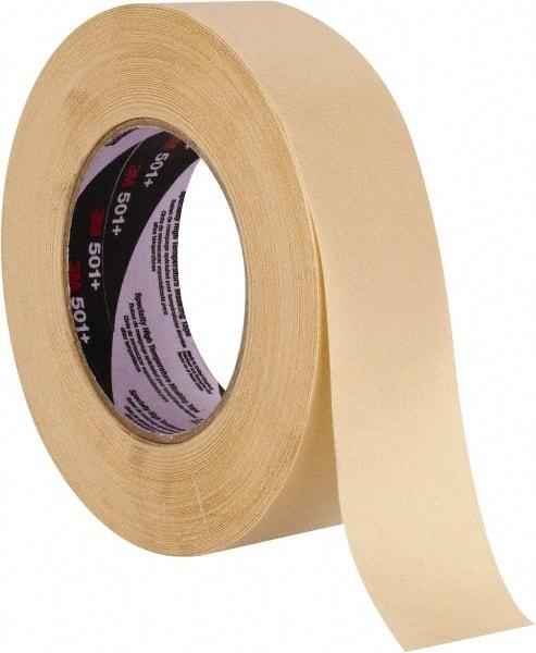 3M - 36mm Wide x 55 m Long Tan Paper Masking Tape - Series 501+, 7.3 mil Thick, 26 In/Lb Tensile Strength - Industrial Tool & Supply