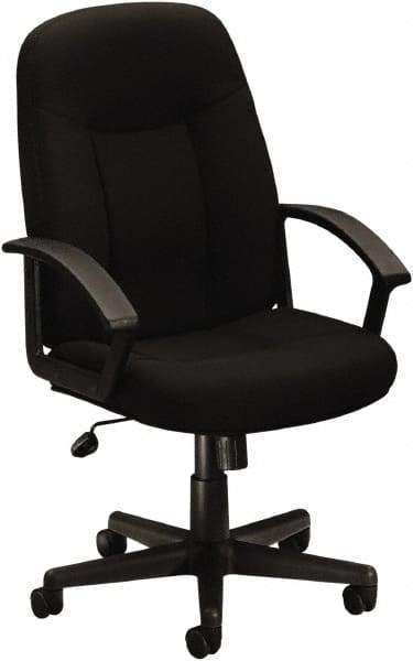 Basyx - 44" High Executive High Back Swivel Tilt Chair - 26" Wide x 33-1/2" Deep, 100% Polyester Seat, Black - Industrial Tool & Supply