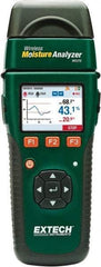Extech - 32 to 122°F Operating Temp, Moisture Meter - LCD Display - Industrial Tool & Supply