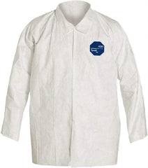 Dupont - Disposable Shirts - SNAP FRNT WHT 3XL 50PK TYVEK 400 LONG SLV SHIRT - Industrial Tool & Supply