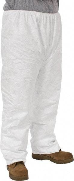Dupont - Size XL, Tyvek General Purpose Work Pants - 25-1/2 Inch Waist, 28-3/4 Inch Inseam, White - Industrial Tool & Supply