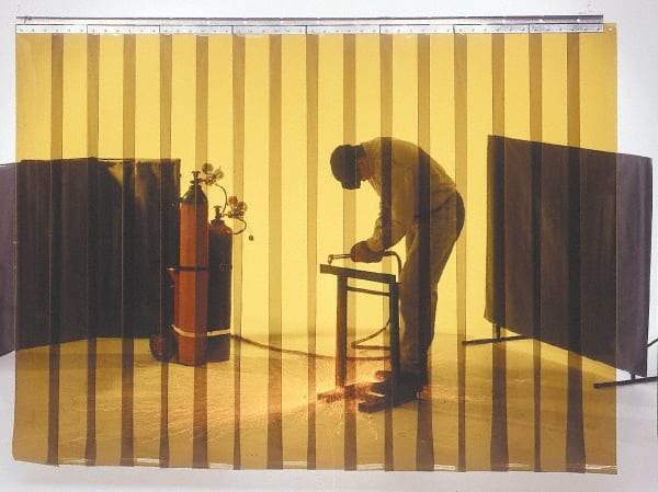 Singer Safety - 8' High x 6' Wide x 0.08mm Thick Vinyl Welding Strip Curtain - Bronze - Industrial Tool & Supply