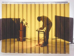 Singer Safety - 8' High x 6' Wide x 0.08mm Thick Vinyl Welding Strip Curtain - Bronze - Industrial Tool & Supply