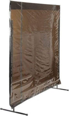 Singer Safety - 6 Ft. Wide x 6 Ft. High, 14 mil Thick Transparent Vinyl Portable Welding Screen Kit - Gray - Industrial Tool & Supply