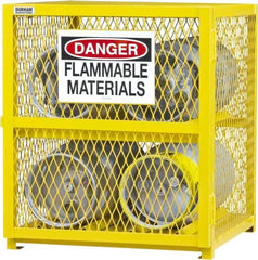Durham - 1 Shelf Gas Cylinder Storage Cabinet - Steel, 30" Wide x 30" Deep x 35" High - Industrial Tool & Supply