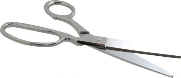 Heritage Cutlery - 4" LOC, 9" OAL Chrome Plated Standard Shears - Right Hand, Metal Offset Handle, For General Purpose Use - Industrial Tool & Supply